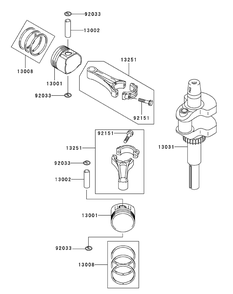 Fh580v-As11 Piston And Crankshaft Diagram and Parts List for ENFORCER44 53AI3AGF750-19HP Cub Cadet Lawn Tractor